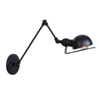 Industrial Black Adjustable Swing Arm Wall Sconce