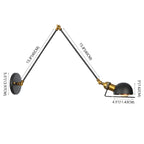 Industrial Black Adjustable Swing Arm Wall Sconce