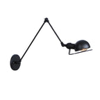 Industrial Black Adjustable Swing Arm Wall Sconce