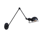 Industrial Black Adjustable Swing Arm Wall Sconce
