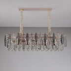 Contemporary Gold Crystal Island Pendant Light