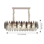 Contemporary Gold Crystal Island Pendant Light