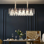 Contemporary Gold Crystal Island Pendant Light