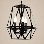 Black Geometric Iron Frame Modern Chandelier