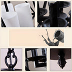 Black Geometric Iron Frame Modern Chandelier