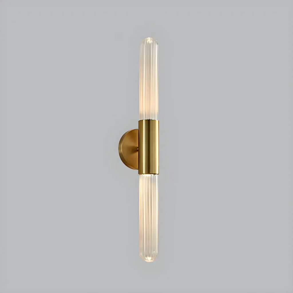 Cylinder Modern Brass 2-Light Vanity Light for Bathroom