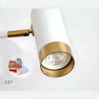 Modern Metal White Black Adjustable Swing Arm Wall Light