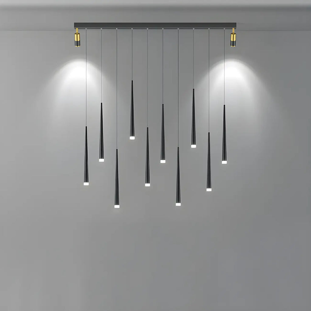 Modern Adjustable LED Black Island Pendant Light for Kitchen
