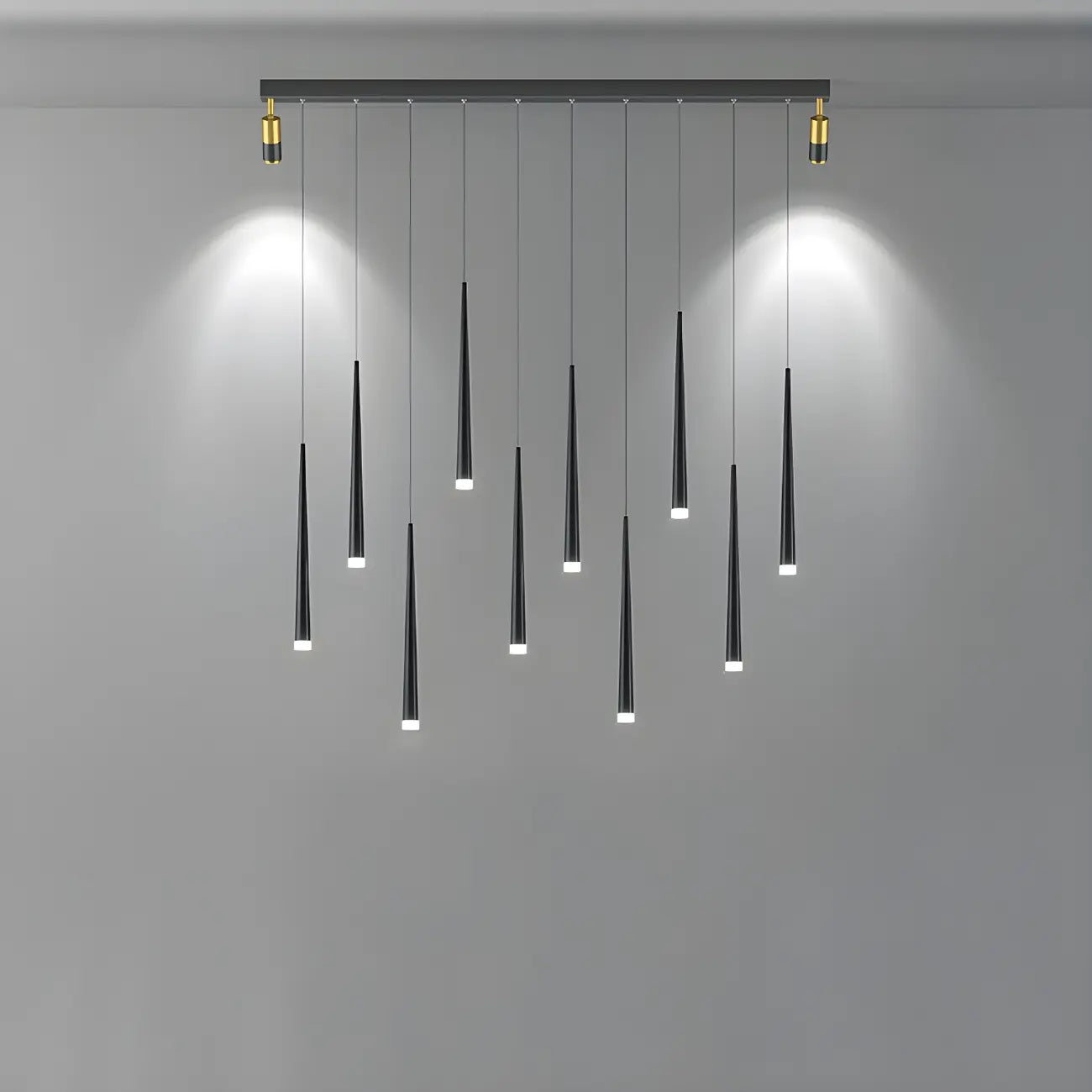 Modern Adjustable LED Black Island Pendant Light for Kitchen
