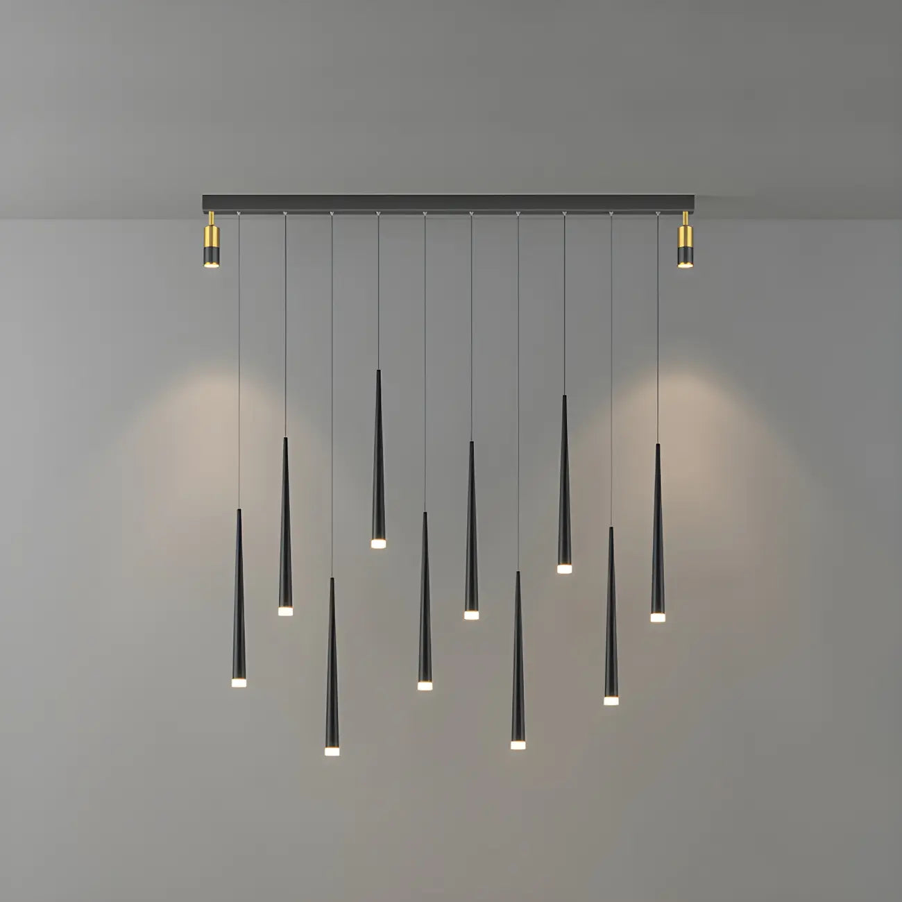 Modern Adjustable LED Black Island Pendant Light for Kitchen