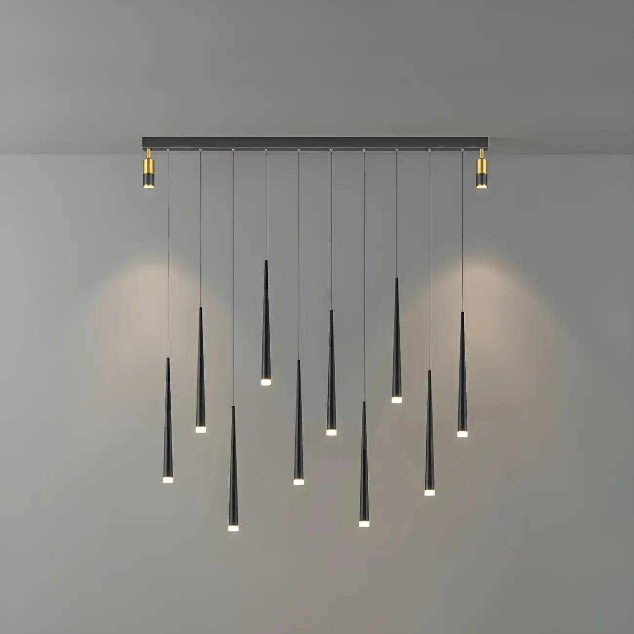 Modern Adjustable LED Black Island Pendant Light for Kitchen