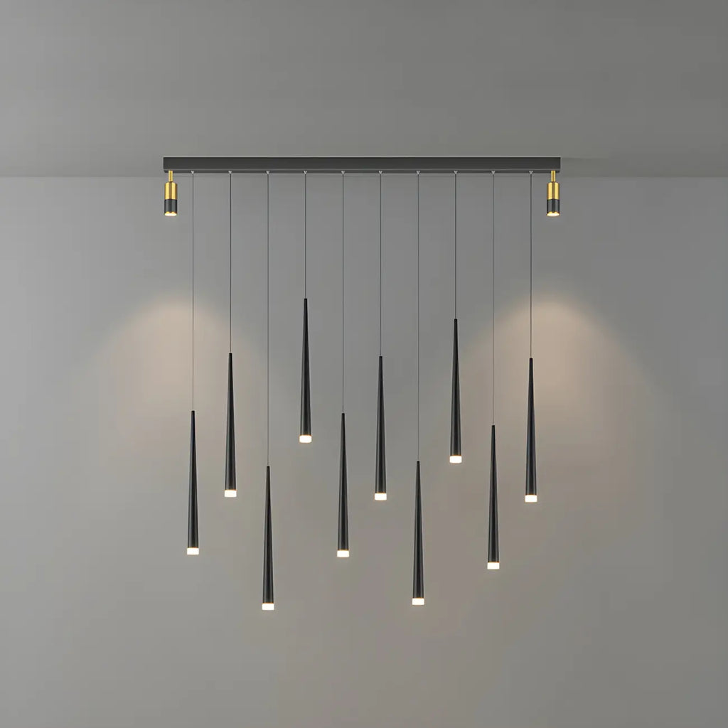 Modern Adjustable LED Black Island Pendant Light for Kitchen