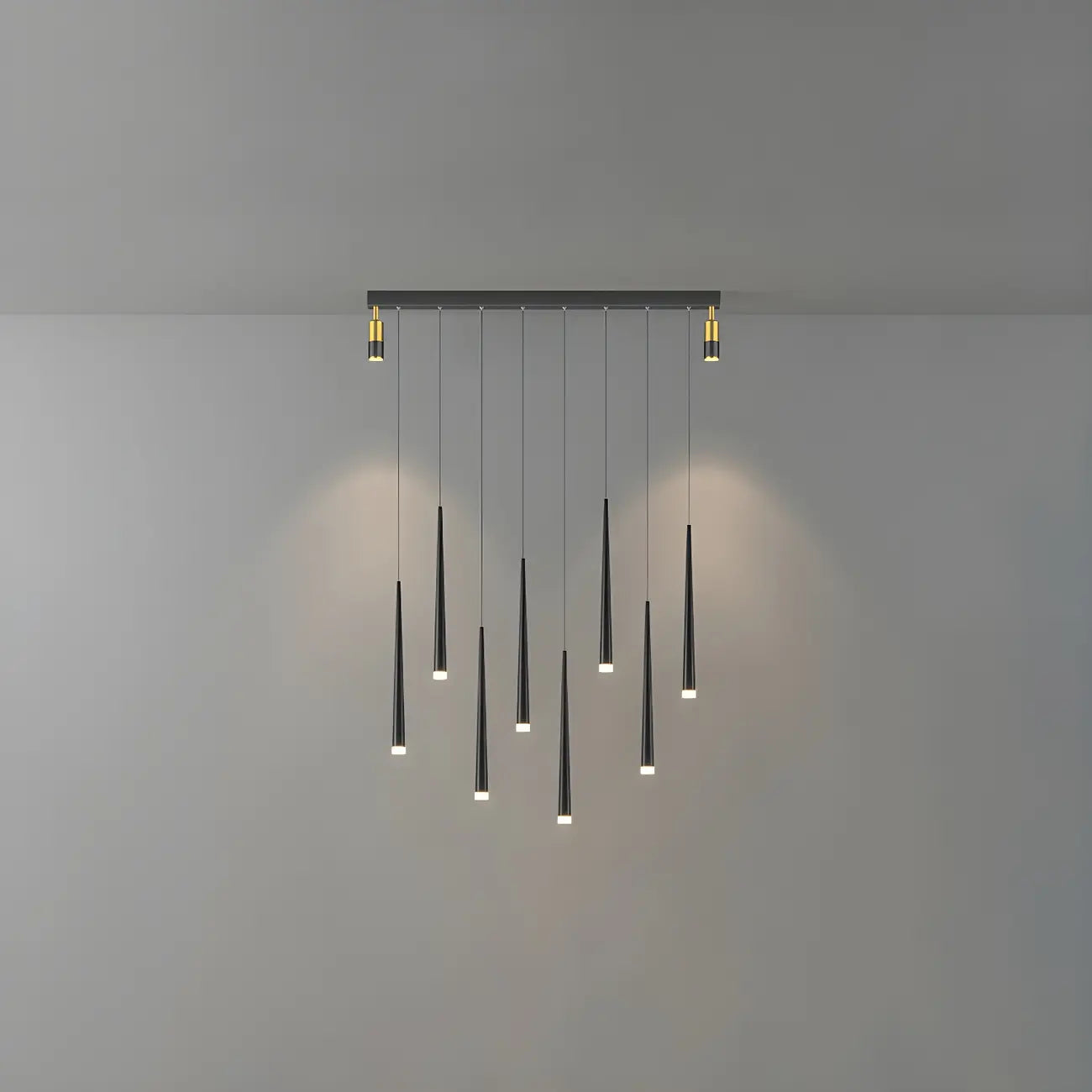 Modern Adjustable LED Black Island Pendant Light for Kitchen