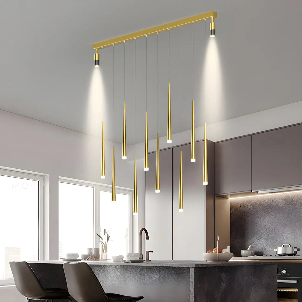 Modern Adjustable LED Black Island Pendant Light for Kitchen