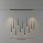 Modern Adjustable LED Black Island Pendant Light for Kitchen