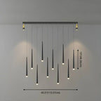 Modern Adjustable LED Black Island Pendant Light for Kitchen