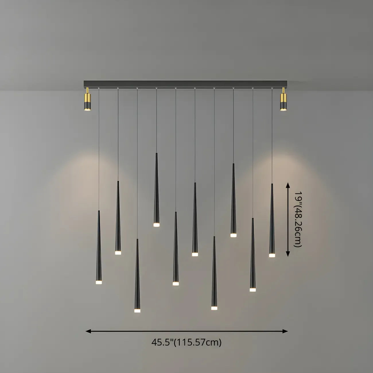 Modern Adjustable LED Black Island Pendant Light for Kitchen