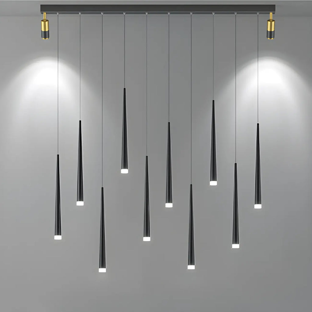 Modern Adjustable LED Black Island Pendant Light for Kitchen