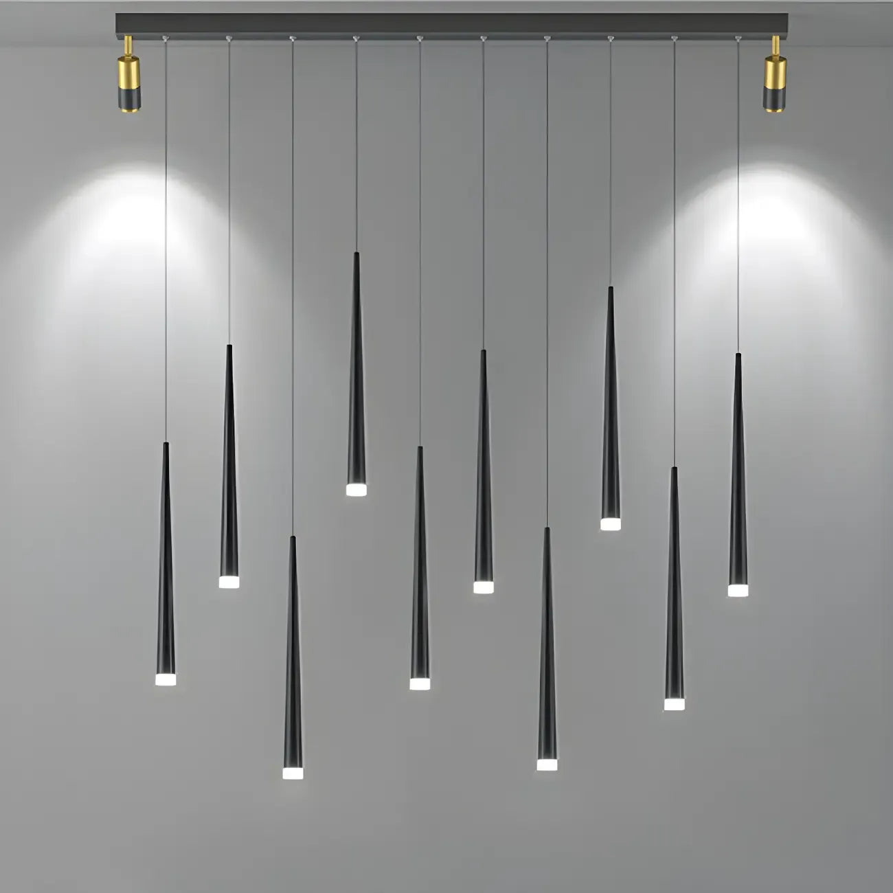 Modern Adjustable LED Black Island Pendant Light for Kitchen