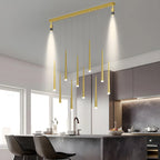 Modern Adjustable LED Black Island Pendant Light for Kitchen