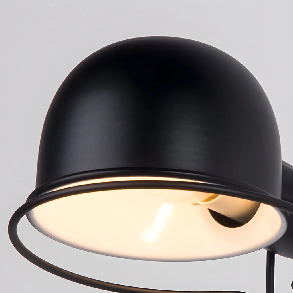 Industrial Black Dome 12“ Adjustable Arm Wall Sconce