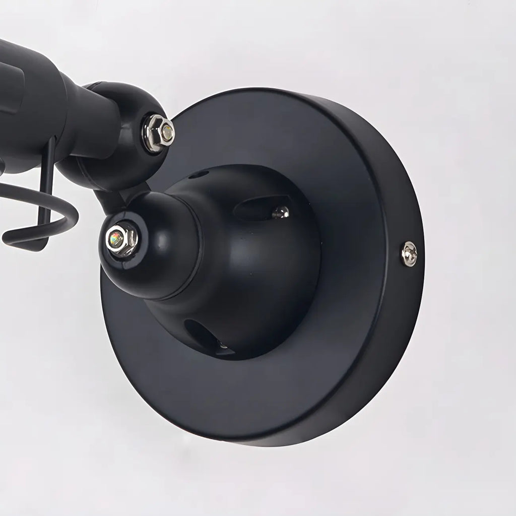 Industrial Black Dome 12“ Adjustable Arm Wall Sconce