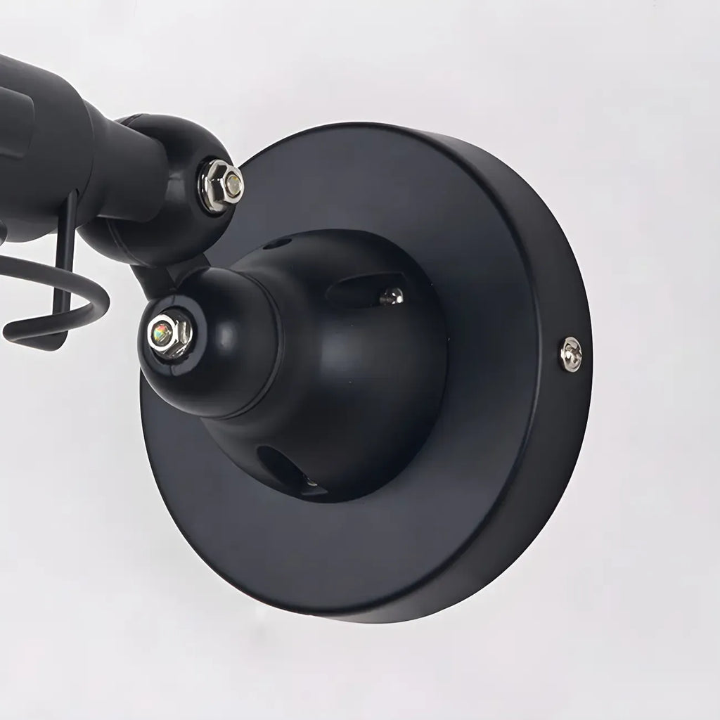 Industrial Black Dome 12“ Adjustable Arm Wall Sconce