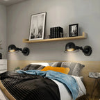 Industrial Black Dome 12“ Adjustable Arm Wall Sconce