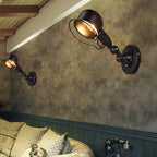 Industrial Black Dome 12“ Adjustable Arm Wall Sconce