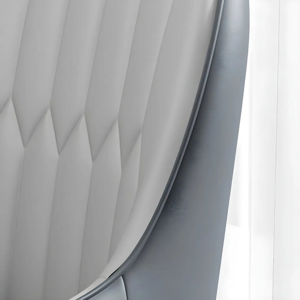 Modern Leather Upholstered Dining Chair with Arms