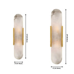 Contemporary Gold Oval Marble Wall Sconce