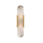 Contemporary Gold Oval Marble Wall Sconce