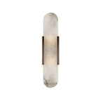 Contemporary Gold Oval Marble Wall Sconce