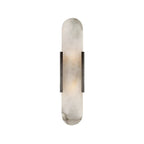 Contemporary Gold Oval Marble Wall Sconce