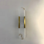 Contemporary Gold Oval Marble Wall Sconce