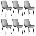 Sloped Armless Leather Upholstered Parsons Dining Chair