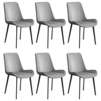 Sloped Armless Leather Upholstered Parsons Dining Chair