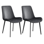 Sloped Armless Leather Upholstered Parsons Dining Chair