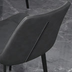 Sloped Armless Leather Upholstered Parsons Dining Chair