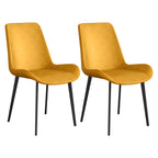 Sloped Armless Leather Upholstered Parsons Dining Chair