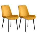 Sloped Armless Leather Upholstered Parsons Dining Chair