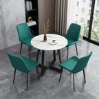 Sloped Armless Leather Upholstered Parsons Dining Chair
