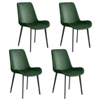 Sloped Armless Leather Upholstered Parsons Dining Chair