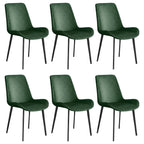 Sloped Armless Leather Upholstered Parsons Dining Chair