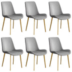 Sloped Armless Leather Upholstered Parsons Dining Chair