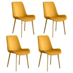 Sloped Armless Leather Upholstered Parsons Dining Chair