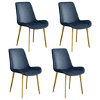 Sloped Armless Leather Upholstered Parsons Dining Chair