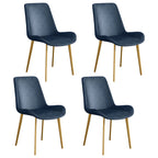 Sloped Armless Leather Upholstered Parsons Dining Chair