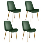 Sloped Armless Leather Upholstered Parsons Dining Chair