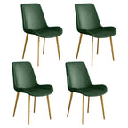 Sloped Armless Leather Upholstered Parsons Dining Chair